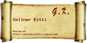 Gellner Kitti névjegykártya